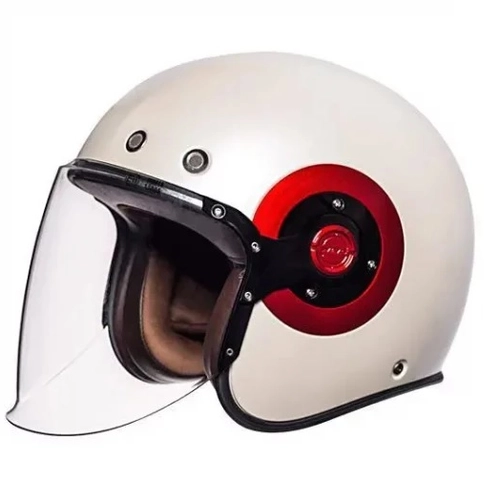 Шлем SMK Retro Jet Gloss White GL130