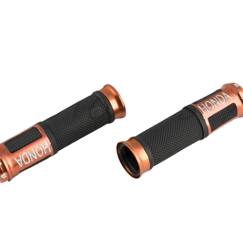 Ручки руля с алюм. отбойником (бронзовые) (mod Honda)