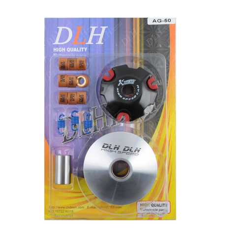 Вариатор передний (тюнинг) Suzuki AD50 (ролики латунь 9шт, палец, пружины сцепления) "DLH"