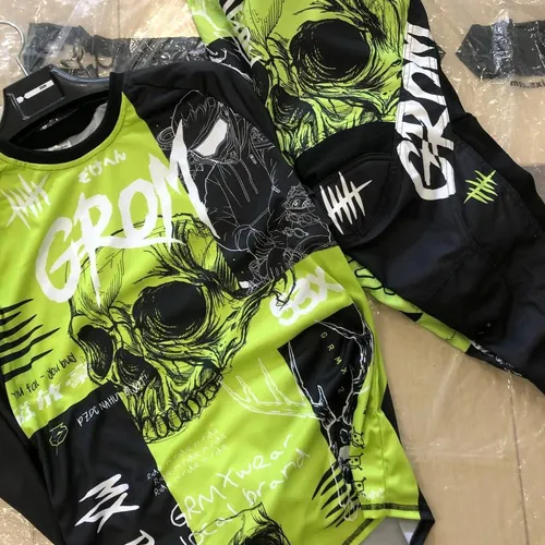 Мотокостюм джерси + штаны Grom MX Religion LIME