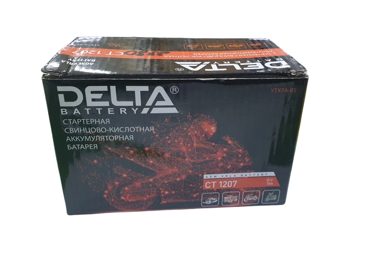 Аккумулятор для мототехники DELTA CT 1207 12В 7Ач