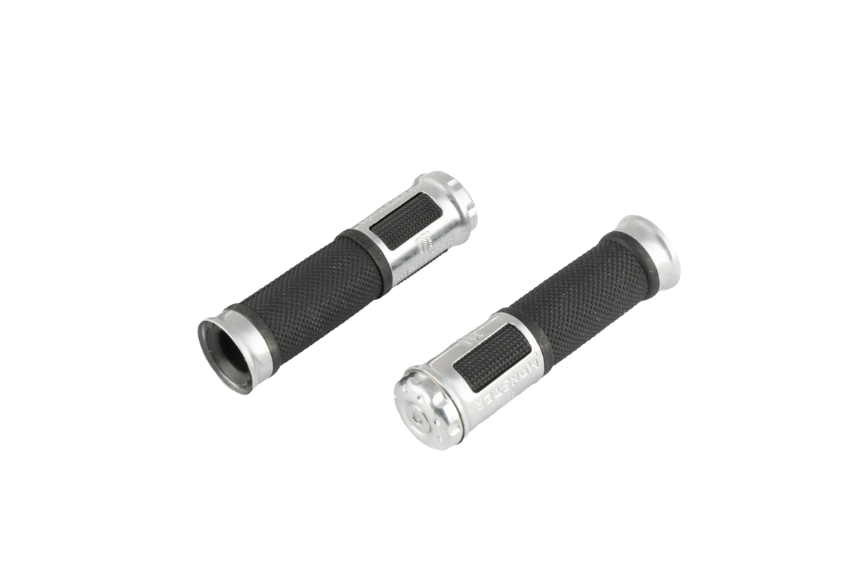 Ручки руля с отбойником серебро (monster) R-1659