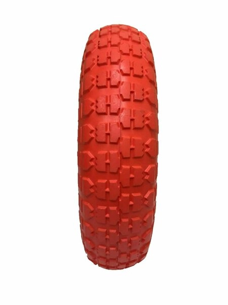 Колесо для тачки бескамерное пенополиуретановое 4.00-6 ось 16 мм