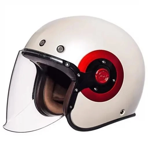 Шлем SMK Retro Jet Gloss White GL130