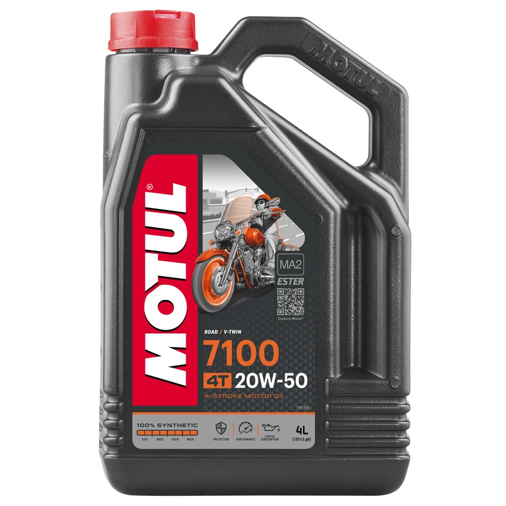 Масло синтетическое MOTUL 4 х т 20W50 7100 4T 4л 104104