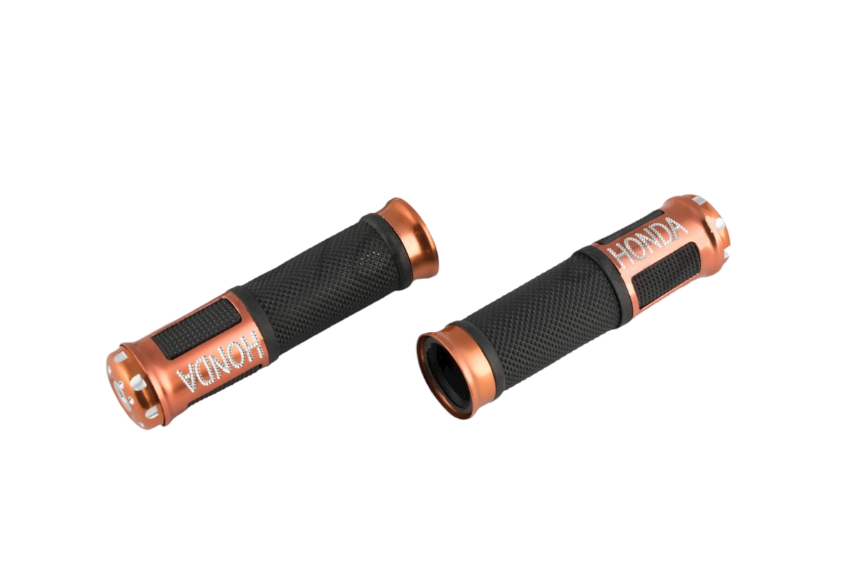 Ручки руля с алюм. отбойником (бронзовые) (mod Honda)