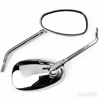 Зеркала скутерТип2 (резьба 10 мм) хром  Honda, Kawasaki, Suzuki