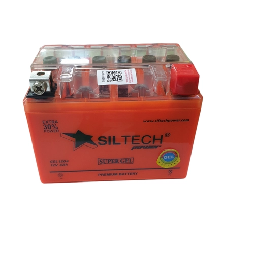 АКБ 12В 4А (гелевый) SILTECH 11,5*8,7*7(сохраняй QR код!без него нет гарантии)25 г