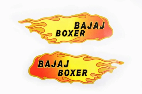 Наклейка декор,пламя BAJAJ BOXER 19x5см #0332D