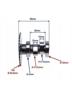 Распредвал на 4-х тактный двигатель 50-80см3 
